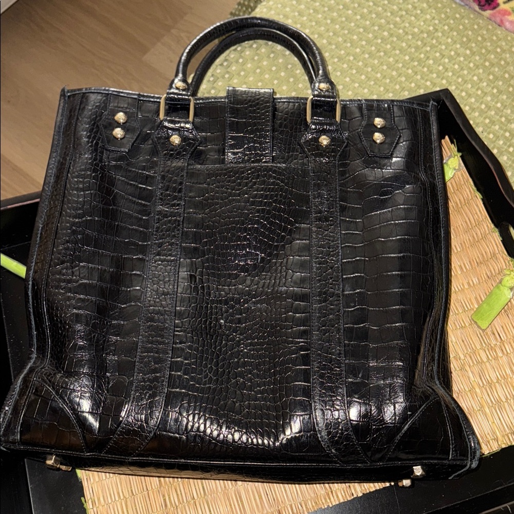 Rebecca Minkoff’s  Elegant Black, textured Women's Bag like new. - Picture 2 of 11